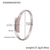Oversized Bracelet With Irregular Geometric Diamond Accents
