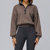 Sports Sweater Stand Collar Loose Windproof Warm