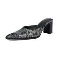 Retro British-style Square-toe High-heeled Outdoor Womens Sandals