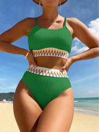 Women's Split Sleeveless Swimsuit With Chest Pad