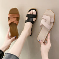 Women's Fashionable All-match Cross Strap Home Non-slip Sandals