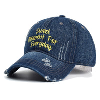 Retro Make Old Ripped Letters Baseball Hat