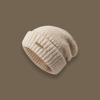 Wool Blend Solid Color Cold Warm Pile Knitted Hat Tide