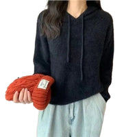 Hooded Fashion Short Hooded Knitted Sweater