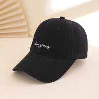 Embroidered Slogan Sunshade Versatile Adjustable Casual Baseball Cap Suitable For All Seasons, Daily Outings, Outdoor Activities, Fashionable Beanie Hat