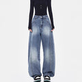 Retro Loose Machete Jeans For Women