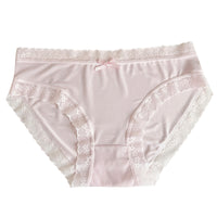 Women's Antibacterial Seamless Mid-Rise Sexy Lace-trimmed Thong Pants