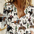 New Womens Long-sleeve Striped Shirt