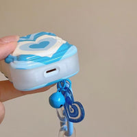 Blue Love Earphone Cover Pendants Soft Shell