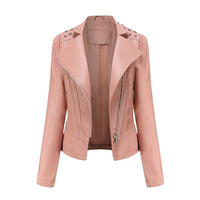 Women's Leather Jacket Slim Thin Small Coat