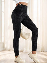Spring And Autumn Women'S Solid Color Pit Strip Casual Tights