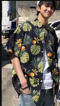 Women's Loose Casual Hawaiian Floral Shirt
