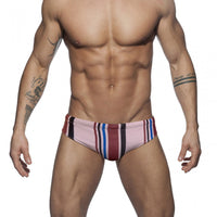 Mens Low-rise Sexy Striped Bikini Briefs With A Triangular Cup Design