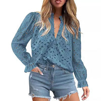 Women's Autumn Top Fashion Horn Long Sleeve Casual