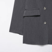French-style Womens Fashion Versatile Double-breasted Blazer
