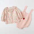 Two-piece woolen jumpsuit baby shirt