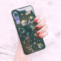 Transparent sequin planet phone case