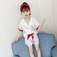 Girls summer cartoon pajamas set