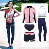 Split long sleeve trousers diving suit