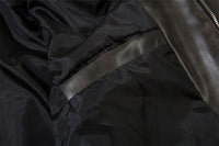 American-style Old Embroidery Letters Loose Leather Coat Men