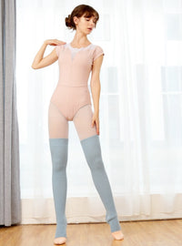 Step over the knee and pile up leg warmers