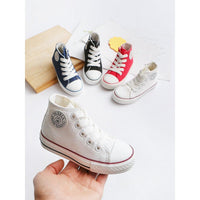 New boys and girls high-top canvas shoes