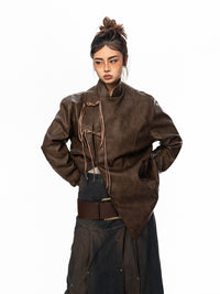 Men's And Women's American-style Niche PU Leather Jacket