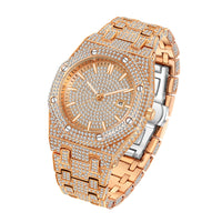 Fashion Rap Ice Hip Hop Full Diamond Large Dial Quartz Men's Watch