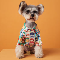 Thin Puppy Cute Flower Shirt Polka Dot Dress