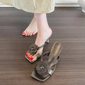 Fang Tou, Zhong Hua Xiannv Feng, In A Straight Line, Wearing Cool Slippers, Feminine Temperament, Women's Slippers