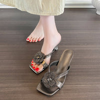 Fang Tou, Zhong Hua Xiannv Feng, In A Straight Line, Wearing Cool Slippers, Feminine Temperament, Women's Slippers