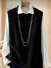 Womens Elegant Sleeveless Knitted Vest Top