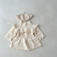 Vintage-inspired Knitted Romper Bodysuit