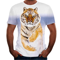 New Animal Print 3d T-shirt Men's Short Sleeve