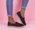 Lazy Casual Straw Woven Breathable Ultralight Canvas Shoes Women Shoes