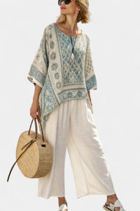 Plus-size Loose Casual Womens Beach Two-piece Set