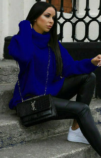 Turtleneck Long Sleeve Sweater Coat Mid-length Sweater