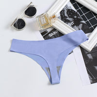 New Style Sexy Breathable Seamless Low-rise Ladies Briefs One-piece Thong Panties