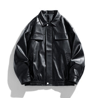 US Casual Retro PU Coat