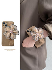 Purple Lace Floral Wristband Phone Case
