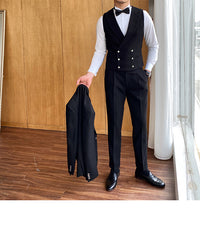 Men's Slim Fit Versatile Fashion Double Breasted Vest