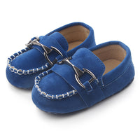 Iron buckle frosted leather beanie shoes