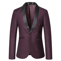 Mens Stylish Business Tuxedo Jacket With A Mandarin Collar