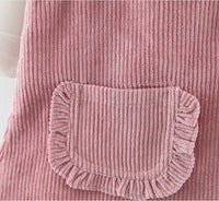 Two-piece embroidered fleece skirt