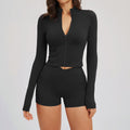 Spring Sports Suit Nude-feel Zip-up