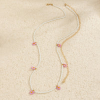 Holiday Style Single Layer Daisy Woven Waist Chain