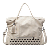 Women's New Fashion Rivet Large Capacity Portable Messenger Bag