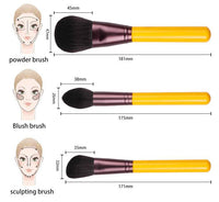 11 little yellow duck makeup brush set