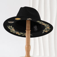 Cross-border 3D-printed Bee And Flower Western Cowboy Hat