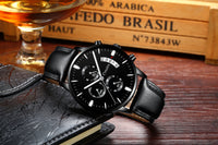 Men's Waterproof Luminous Multi-functional Diamond Quartz Watch